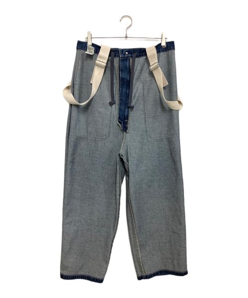 JOHNBULL（ジョンブル）JOHNBULL (ジョンブル) 10.5オンスデニムオーバーサスペンダーパンツ ブルー サイズ:Free 未使用品の古着・服飾アイテム
