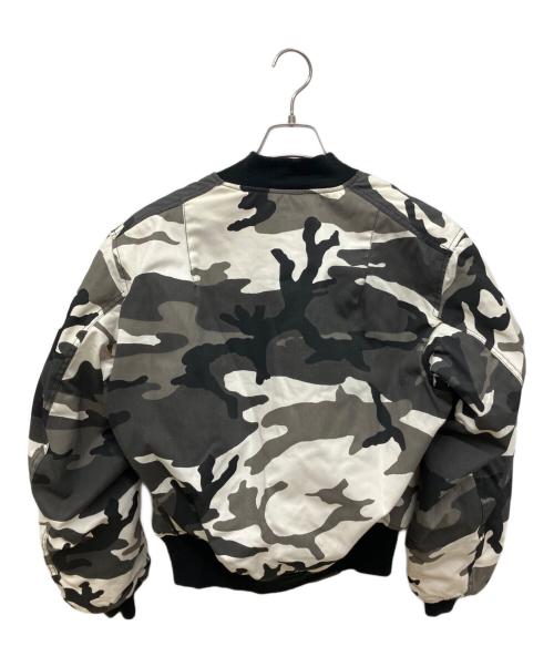 ALPHA INDUSTRIES（アルファインダストリーズ）ALPHA INDUSTRIES (アルファインダストリーズ) フライトジャケット グレー×オレンジ サイズ:Mの古着・服飾アイテム