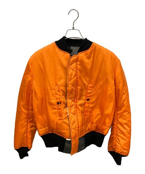 ALPHA INDUSTRIES（アルファインダストリーズ）ALPHA INDUSTRIES (アルファインダストリーズ) フライトジャケット グレー×オレンジ サイズ:Mの古着・服飾アイテム