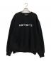Carhartt WIP（カーハート ワーク イン プログレス）の古着「クルーネックスウェット」｜ブラック