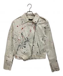 DIESEL（ディーゼル）の古着「ライダースジャケット」｜アイボリー