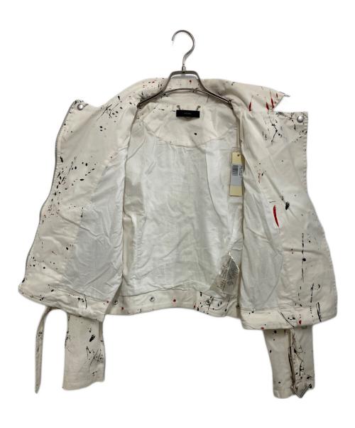 DIESEL（ディーゼル）DIESEL (ディーゼル) ライダースジャケット アイボリー サイズ:Mの古着・服飾アイテム