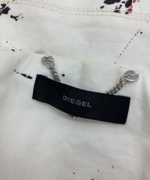 DIESEL（ディーゼル）DIESEL (ディーゼル) ライダースジャケット アイボリー サイズ:Mの古着・服飾アイテム