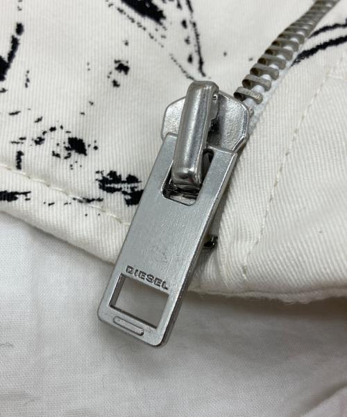 DIESEL（ディーゼル）DIESEL (ディーゼル) ライダースジャケット アイボリー サイズ:Mの古着・服飾アイテム