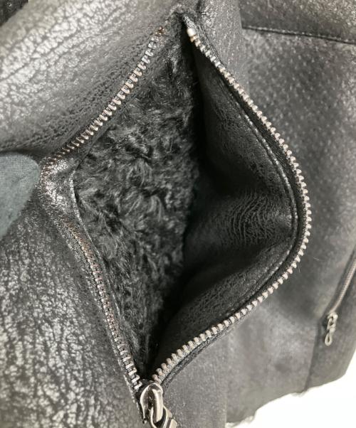 SHELLAC（シェラック）SHELLAC (シェラック) SEMANTIC DESIGN (セマンティックデザイン) ムートンジャケット ブラック サイズ:Lの古着・服飾アイテム