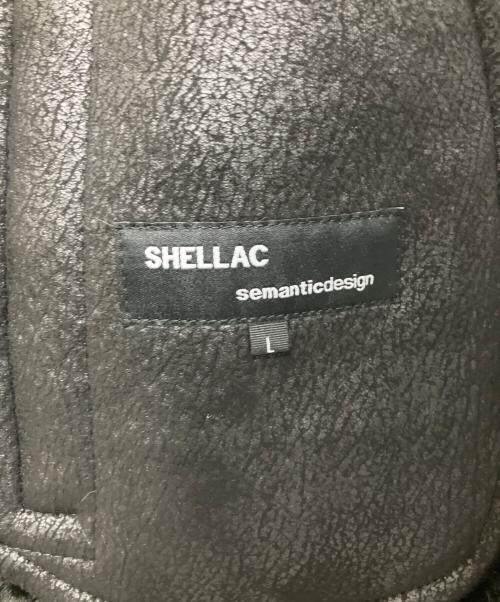 SHELLAC（シェラック）SHELLAC (シェラック) SEMANTIC DESIGN (セマンティックデザイン) ムートンジャケット ブラック サイズ:Lの古着・服飾アイテム