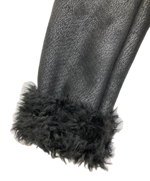 SHELLAC（シェラック）SHELLAC (シェラック) SEMANTIC DESIGN (セマンティックデザイン) ムートンジャケット ブラック サイズ:Lの古着・服飾アイテム