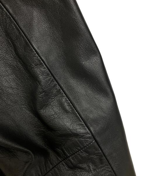 Roen（ロエン）Roen (ロエン) SEMANTIC DESIGN (セマンティックデザイン) ラムレザーミドルトレンチ ブラック サイズ:Mの古着・服飾アイテム