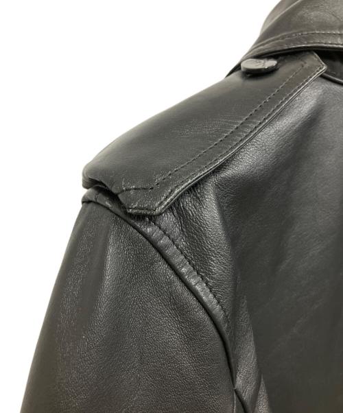 Roen（ロエン）Roen (ロエン) SEMANTIC DESIGN (セマンティックデザイン) ラムレザーミドルトレンチ ブラック サイズ:Mの古着・服飾アイテム