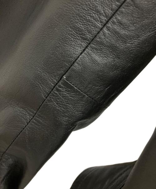Roen（ロエン）Roen (ロエン) SEMANTIC DESIGN (セマンティックデザイン) ラムレザーミドルトレンチ ブラック サイズ:Mの古着・服飾アイテム