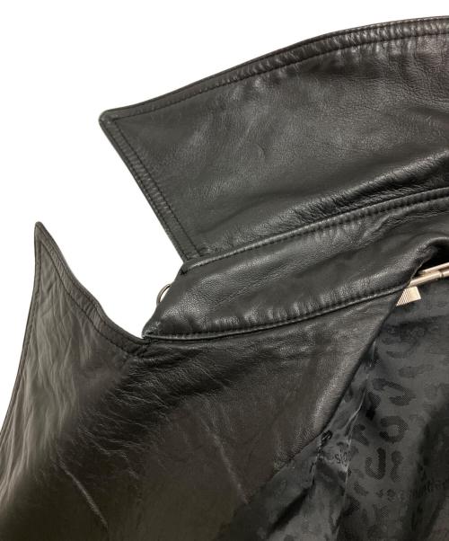 Roen（ロエン）Roen (ロエン) SEMANTIC DESIGN (セマンティックデザイン) ラムレザーミドルトレンチ ブラック サイズ:Mの古着・服飾アイテム