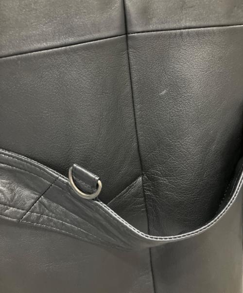 Roen（ロエン）Roen (ロエン) SEMANTIC DESIGN (セマンティックデザイン) ラムレザーミドルトレンチ ブラック サイズ:Mの古着・服飾アイテム