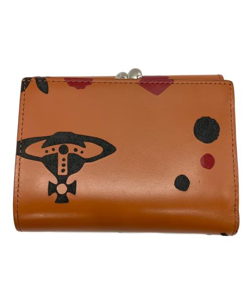 Vivienne Westwood（ヴィヴィアンウエストウッド）Vivienne Westwood (ヴィヴィアンウエストウッド) 3つ折りがま口財布 オレンジの古着・服飾アイテム