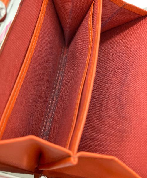 Vivienne Westwood（ヴィヴィアンウエストウッド）Vivienne Westwood (ヴィヴィアンウエストウッド) 3つ折りがま口財布 オレンジの古着・服飾アイテム