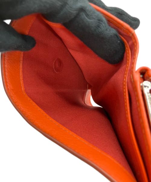 Vivienne Westwood（ヴィヴィアンウエストウッド）Vivienne Westwood (ヴィヴィアンウエストウッド) 3つ折りがま口財布 オレンジの古着・服飾アイテム