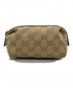 GUCCIグッチ）の古着「コスメポーチ」｜ブラウン×パープル
