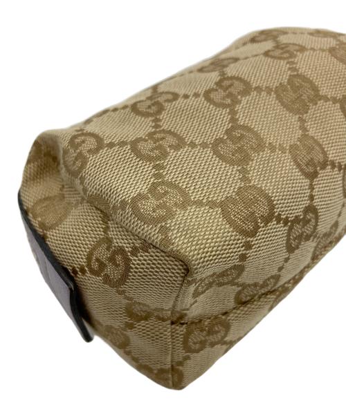 GUCCI（グッチ）GUCCI (グッチ) コスメポーチ ブラウン×パープルの古着・服飾アイテム