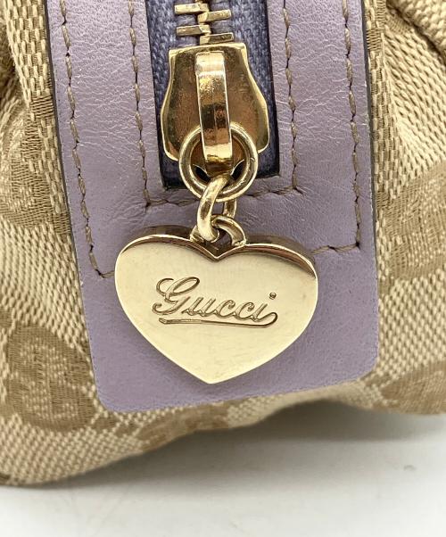 GUCCI（グッチ）GUCCI (グッチ) コスメポーチ ブラウン×パープルの古着・服飾アイテム