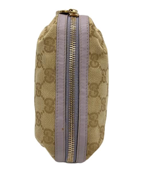 GUCCI（グッチ）GUCCI (グッチ) コスメポーチ ブラウン×パープルの古着・服飾アイテム
