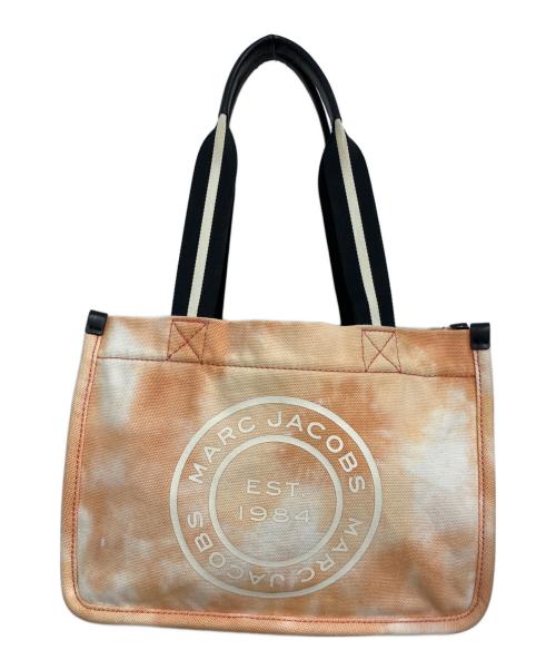 MARC JACOBS（マークジェイコブス）MARC JACOBS (マークジェイコブス) ロゴディスクキャンバストート オレンジ×ホワイトの古着・服飾アイテム