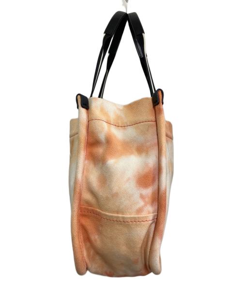 MARC JACOBS（マークジェイコブス）MARC JACOBS (マークジェイコブス) ロゴディスクキャンバストート オレンジ×ホワイトの古着・服飾アイテム
