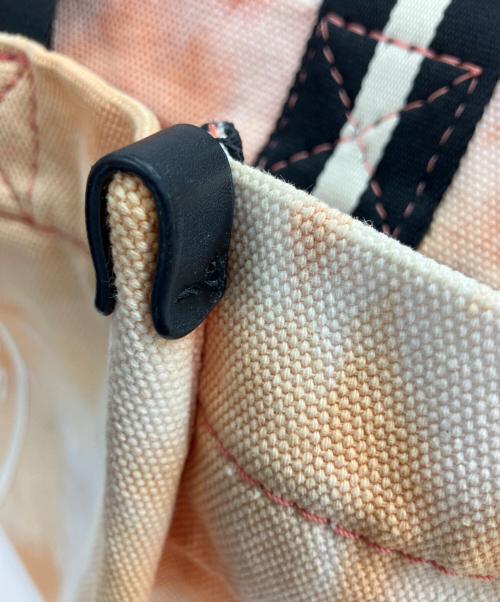 MARC JACOBS（マークジェイコブス）MARC JACOBS (マークジェイコブス) ロゴディスクキャンバストート オレンジ×ホワイトの古着・服飾アイテム