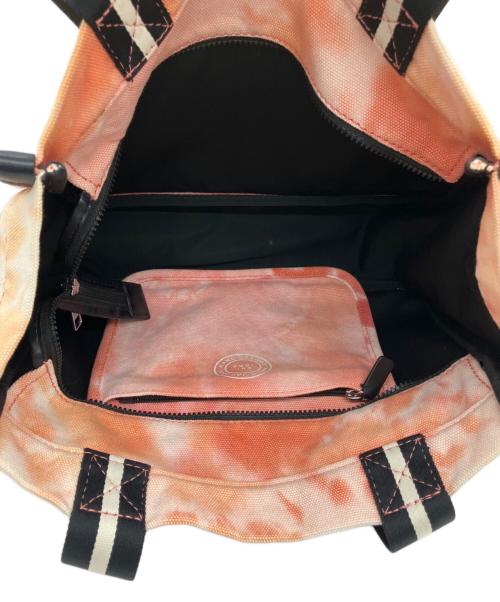MARC JACOBS（マークジェイコブス）MARC JACOBS (マークジェイコブス) ロゴディスクキャンバストート オレンジ×ホワイトの古着・服飾アイテム