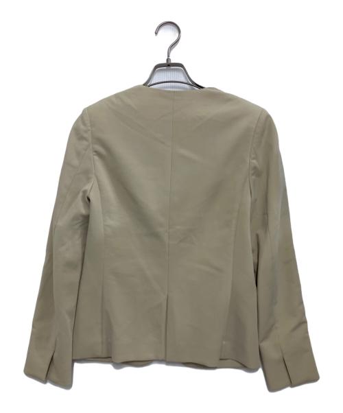 ESTNATION（エストネーション）ESTNATION (エストネーション) ノーカラージャケット ベージュ サイズ:M (38)の古着・服飾アイテム