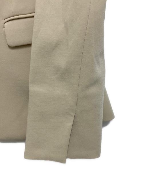 ESTNATION（エストネーション）ESTNATION (エストネーション) ノーカラージャケット ベージュ サイズ:M (38)の古着・服飾アイテム