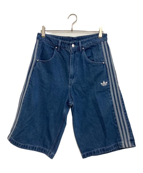 adidas（アディダス）adidas (アディダス) デニムハーフパンツ ブルー サイズ:83.5cm (W33)の古着・服飾アイテム