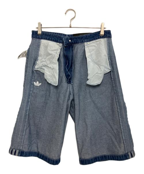 adidas（アディダス）adidas (アディダス) デニムハーフパンツ ブルー サイズ:83.5cm (W33)の古着・服飾アイテム