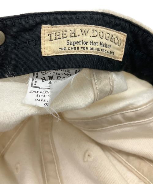THE H.W.DOG&CO.（エイチダブリュードッグアンドコー）THE H.W.DOG&CO. (エイチダブリュードッグアンドコー) キャップ ブラウン×ホワイトの古着・服飾アイテム