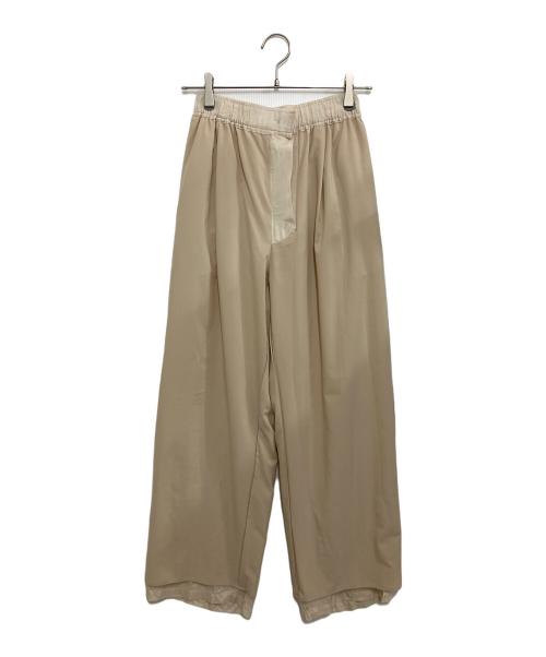 CLANE（クラネ）CLANE (クラネ) シアーエアリーパンツ ベージュ サイズ:1の古着・服飾アイテム