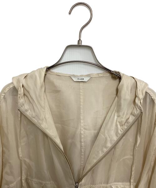 CLANE（クラネ）CLANE (クラネ) シアーエアリージップフーディ ベージュ サイズ:1の古着・服飾アイテム