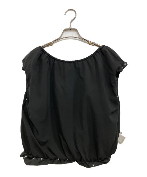 CLANE（クラネ）CLANE (クラネ) W FACE DOT SLEEVELESS RIBBON TOPS ブラック サイズ:1の古着・服飾アイテム