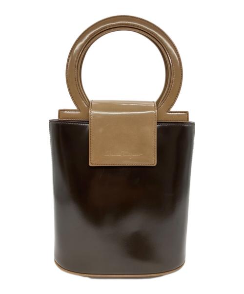 Salvatore Ferragamo（サルヴァトーレ フェラガモ）Salvatore Ferragamo (サルヴァトーレ フェラガモ) ハンドバッグ ブラウンの古着・服飾アイテム