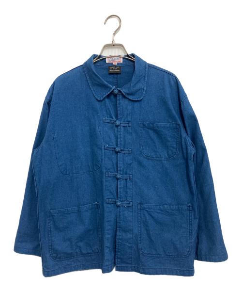 L'Anti cher（ランチシェール）L'Anti cher (ランチシェール) フレンチチャイナジャケット ブルー サイズ:SIZE 52の古着・服飾アイテム
