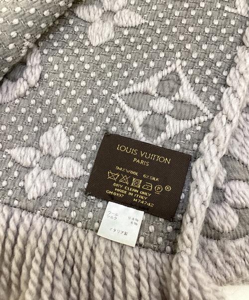 LOUIS VUITTON（ルイ ヴィトン）LOUIS VUITTON (ルイ ヴィトン) マフラー ライトグレーの古着・服飾アイテム