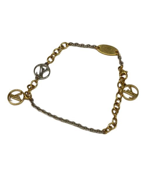LOUIS VUITTON（ルイ ヴィトン）LOUIS VUITTON (ルイ ヴィトン) ロゴマニア チェーン ブレスレット ゴールド×シルバーの古着・服飾アイテム