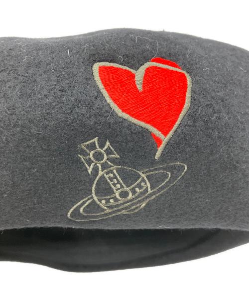 Vivienne Westwood（ヴィヴィアンウエストウッド）Vivienne Westwood (ヴィヴィアンウエストウッド) ベレー帽 ブラックの古着・服飾アイテム