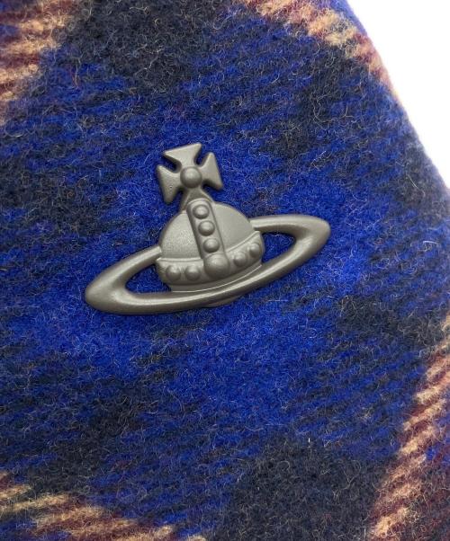 Vivienne Westwood（ヴィヴィアンウエストウッド）Vivienne Westwood (ヴィヴィアンウエストウッド) バケットハット ブルー×レッドの古着・服飾アイテム