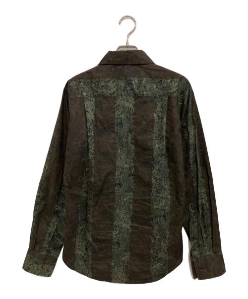 Vivienne Westwood man（ヴィヴィアン ウェストウッド マン）Vivienne Westwood man (ヴィヴィアン ウェストウッド マン) 長袖シャツ ブラウン×グレー サイズ:L(44)の古着・服飾アイテム