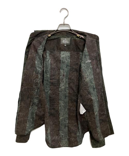 Vivienne Westwood man（ヴィヴィアン ウェストウッド マン）Vivienne Westwood man (ヴィヴィアン ウェストウッド マン) 長袖シャツ ブラウン×グレー サイズ:L(44)の古着・服飾アイテム