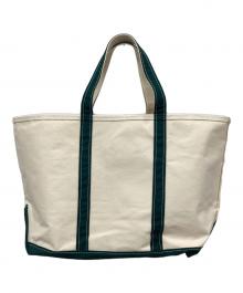 L.L.Bean（エルエルビーン）の古着「キャンバストートバッグ」｜アイボリー×グリーン