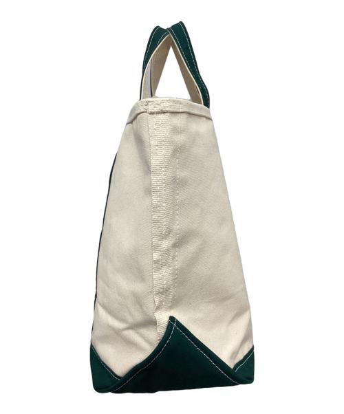 L.L.Bean（エルエルビーン）L.L.Bean (エルエルビーン) キャンバストートバッグ アイボリー×グリーンの古着・服飾アイテム