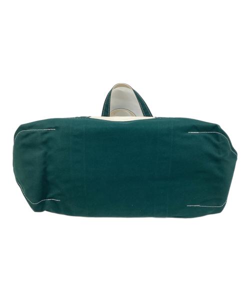L.L.Bean（エルエルビーン）L.L.Bean (エルエルビーン) キャンバストートバッグ アイボリー×グリーンの古着・服飾アイテム