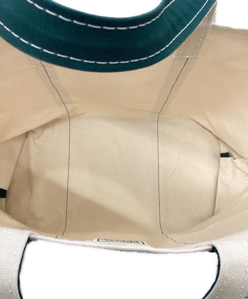 L.L.Bean（エルエルビーン）L.L.Bean (エルエルビーン) キャンバストートバッグ アイボリー×グリーンの古着・服飾アイテム