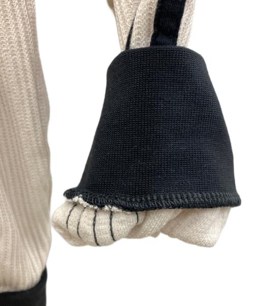 adidas（アディダス）adidas (アディダス) ワッフル トラックジャケット ベージュ×ブラック サイズ:XLの古着・服飾アイテム