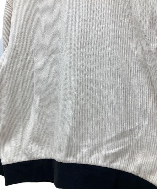 adidas（アディダス）adidas (アディダス) ワッフル トラックジャケット ベージュ×ブラック サイズ:XLの古着・服飾アイテム