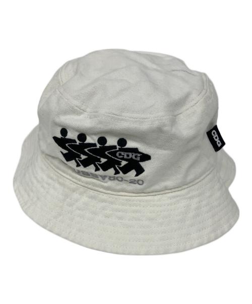 stussy（ステューシー）stussy (ステューシー) CDG (シーディージー) ハット ホワイトの古着・服飾アイテム